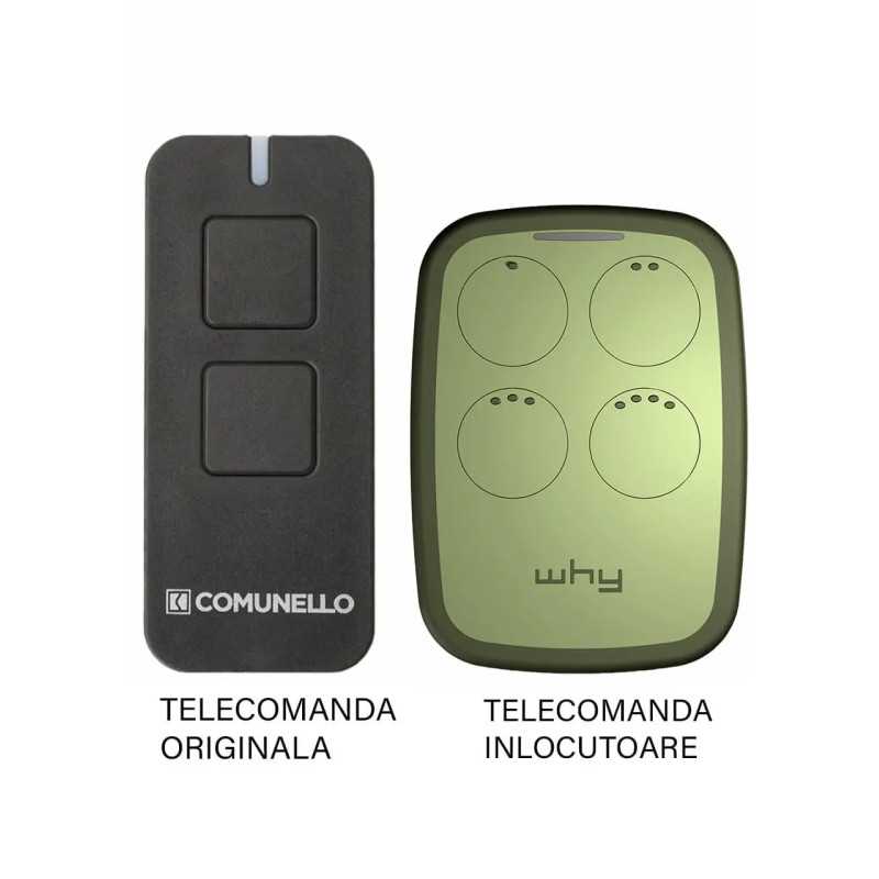 Telecomanda poarta garaj cu 2 butoane rolling cod frecventa 433.92MHz Comunnelo Victor 2RC compatibila cu originalul (808)