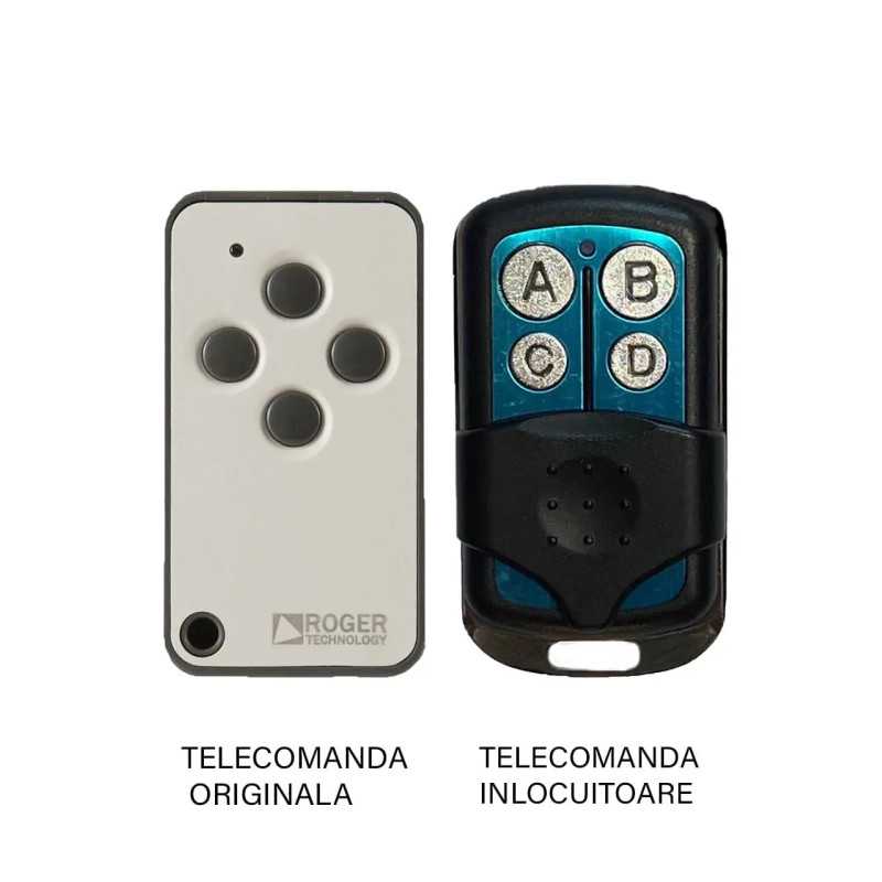 Telecomanda poarta garaj de 2 si 4 canale cod fix 433.92MHz Roger E80 compatibila cu originalul (845)
