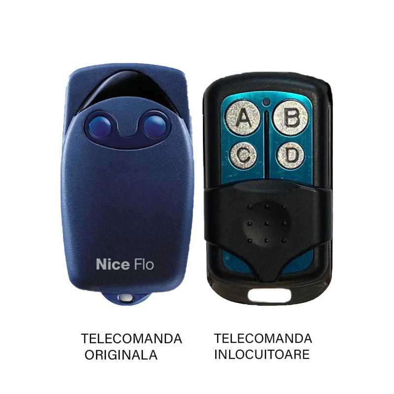 Telecomanda poarta garaj Nice Flo 2 R-S cu cod programabil 1024 de combinatii si DIP-SWITCH 433.92MHz /cu functie de autoinvatar