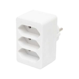 Triplu stecher distribuitor 3x Euro 1500W alb Home NV 23/WH