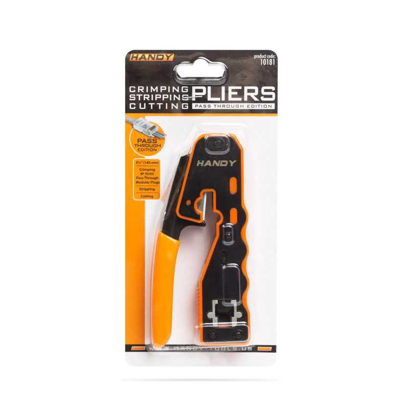 Cleste Sertizare Pentru Conexiuni Rj45 8p Cat5 6 7 8 Pass Through Decupare Taiere Handy 10181