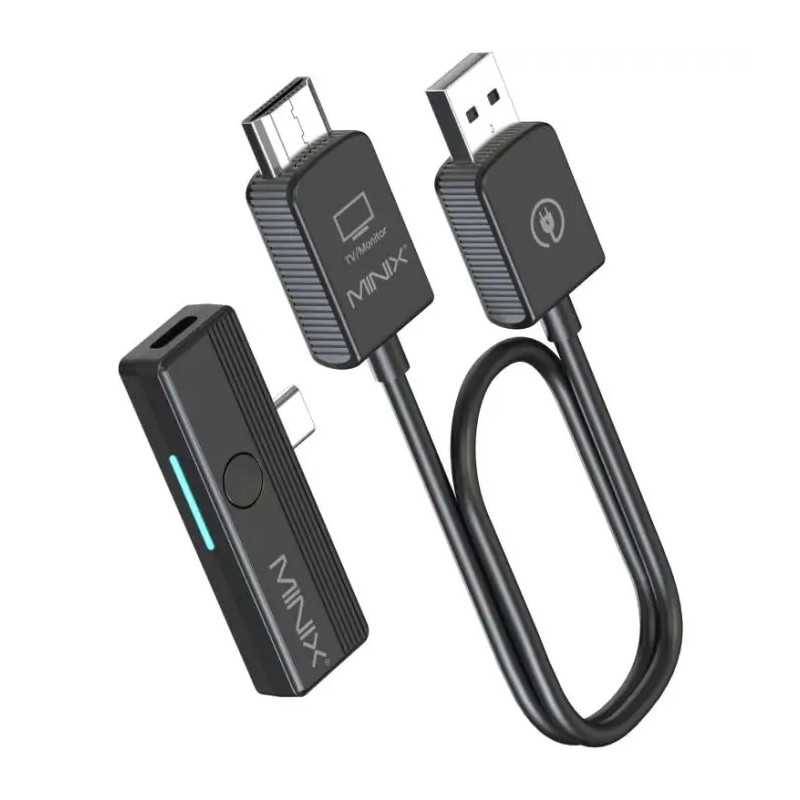 Transmitator si Receptor HDMI Wireless Minix C1 Plus Full HD 1080P USB-C max. 50m negru REC-HDMI-C1P-MNX