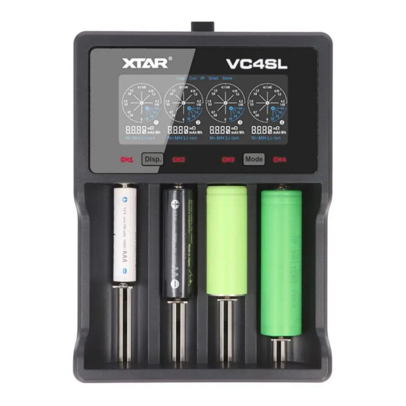 Incarcator Universal Li Ion Ni Mh Ni Cd 1 4buc Qc3.0 Ecran Lcd Usb Xtar Vc4sl