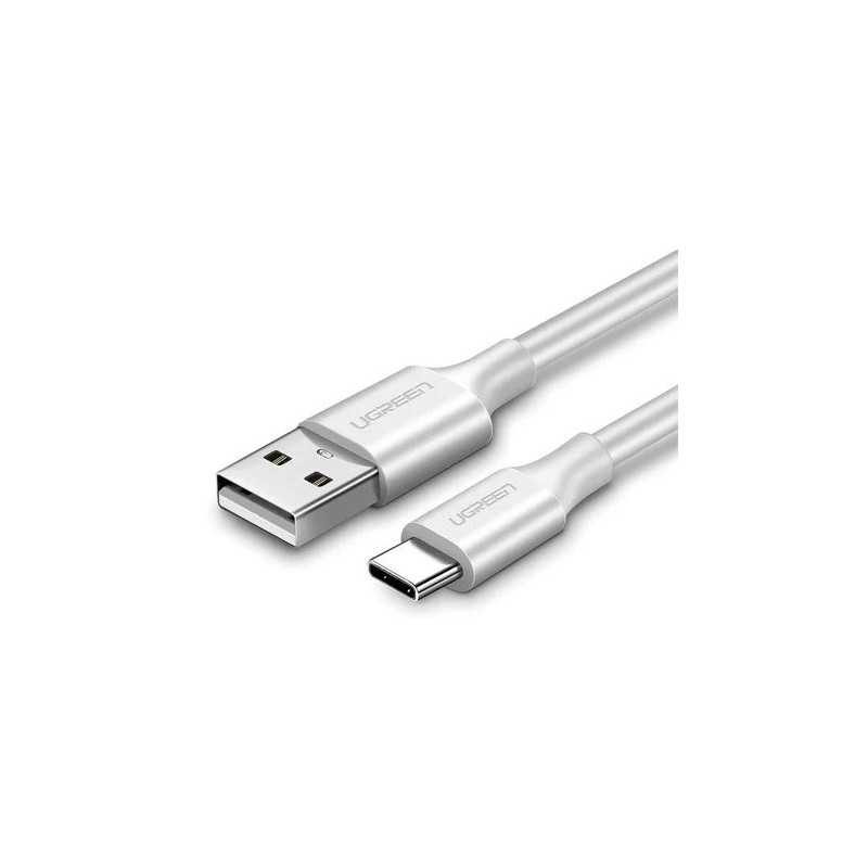 Cablu alimentare si date Ugreen US287 60119 Fast Charging USB la USB Type-C 3A 0.25m alb