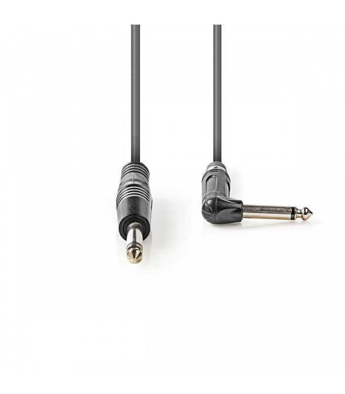 Cablu Audio Jack Mono 635 Mm Tata 635 Mm Tata Cotit 5m Gri Nedis