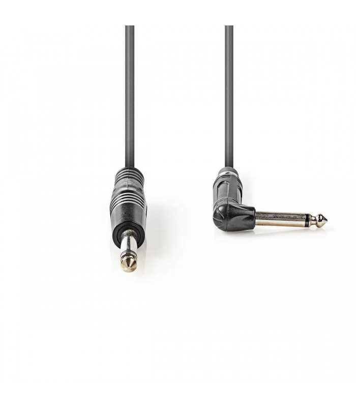 Cablu Audio Stereo Jack 635 Mm Tata Tata Cotit 15m Gri Nedis