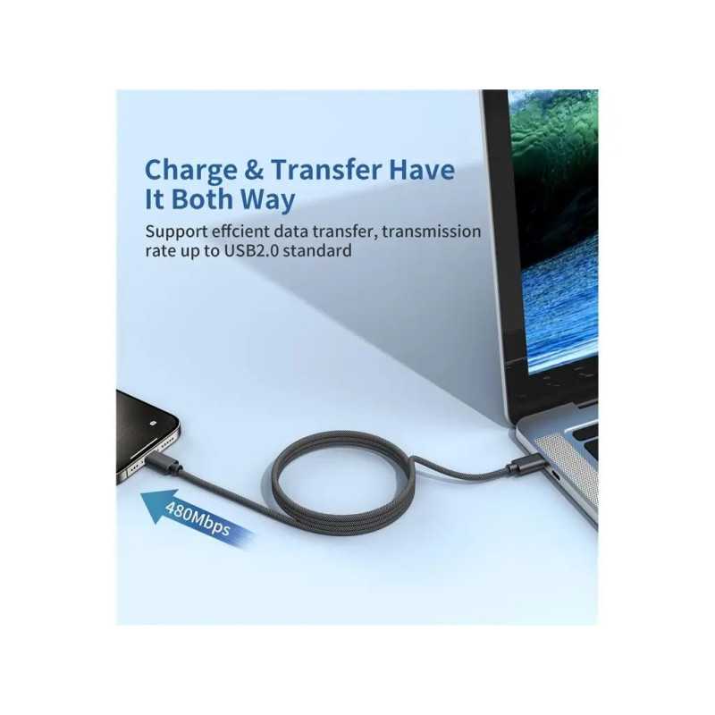 Cablu Magnetic Date Incarcare Usb C Usb C Choetech Xcc 1054 Bk 12m Pd 100w