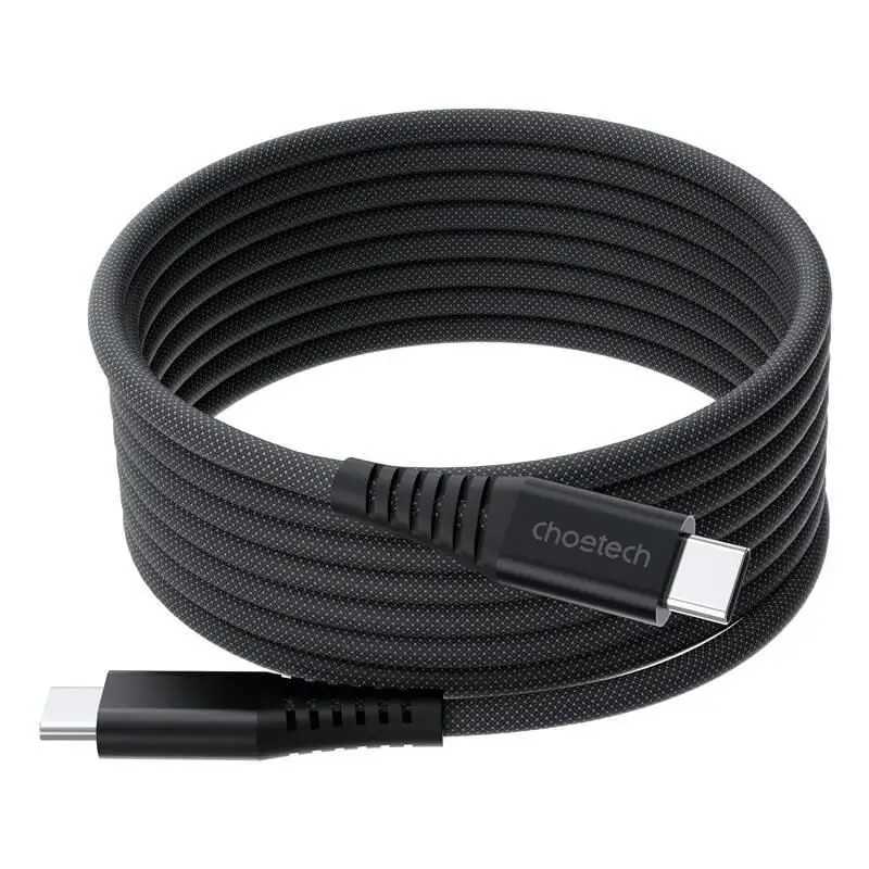 Cablu magnetic date / incarcare USB-C - USB-C Choetech XCC-1054-BK 1.2m PD 100W
