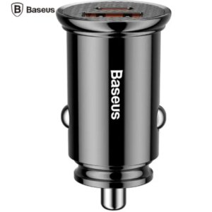 Incarcator bricheta auto 30W Baseus CCALL-YS01 Circular Plastic PPS 1x USB 4.5V /5A 1x USB Type-C 5V /3A negru