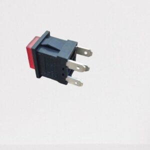 Intrerupator PUSH BUTON cu retinere 10A /250V 4 contacte rosu 22x15x31mm