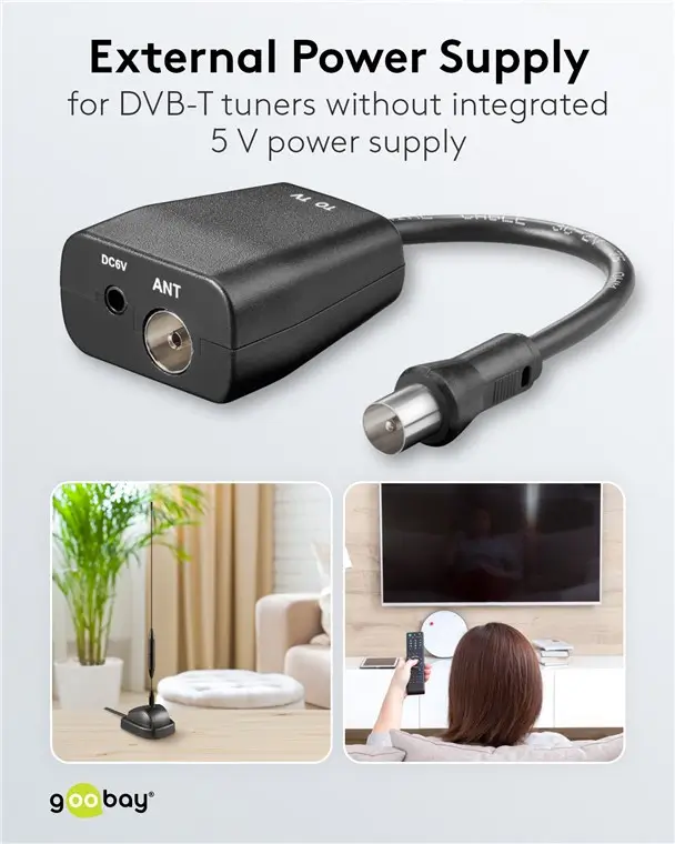 Invertor De Putere Si Alimentator 5vdc Pentru Conectare Antene Dvb T Goobay 67245