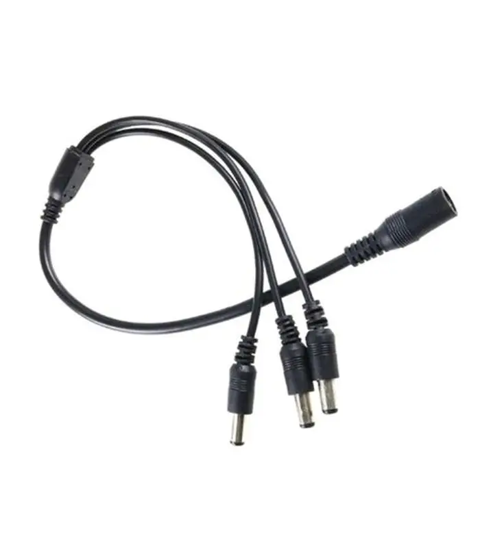 Spliter cablu alimentare cu mufa mama 5.5x2.1 mm la 3x tata 5.5x2.1 mm