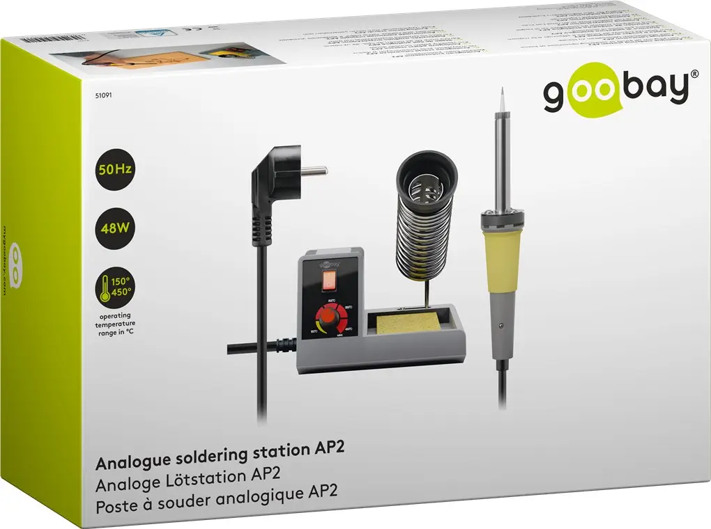 Statie De Lipit Analog Temperatura Reglabila 48w 150 450 Grade Goobay 51091