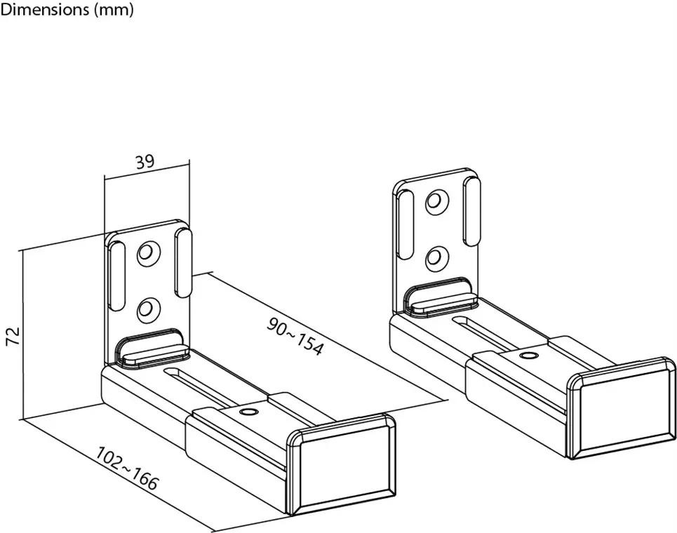 Suport De Perete Universal Pentru Soundbar 70827 Goobay
