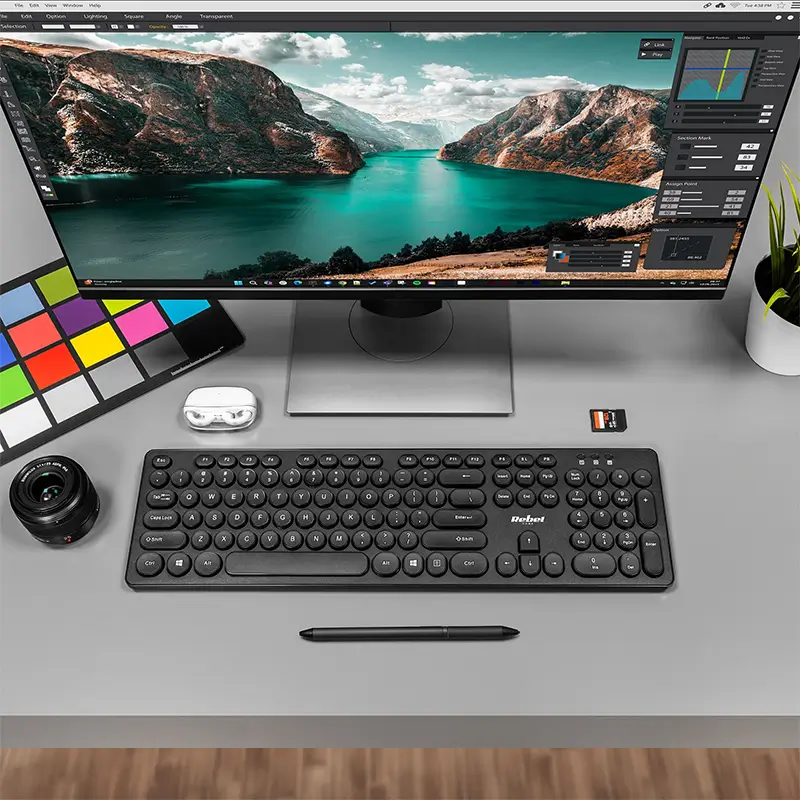 Tastatura Wireless 24ghz 96 Taste Wk100 Rebel Kom1028 445x125x20mm