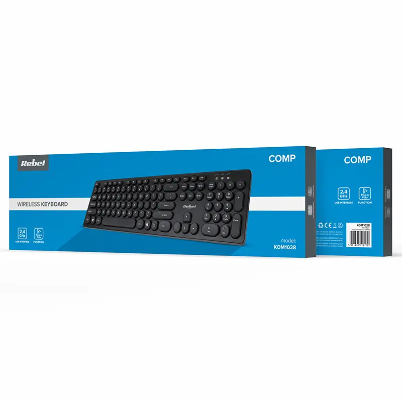 Tastatura Wireless 24ghz 96 Taste Wk100 Rebel Kom1028 445x125x20mm