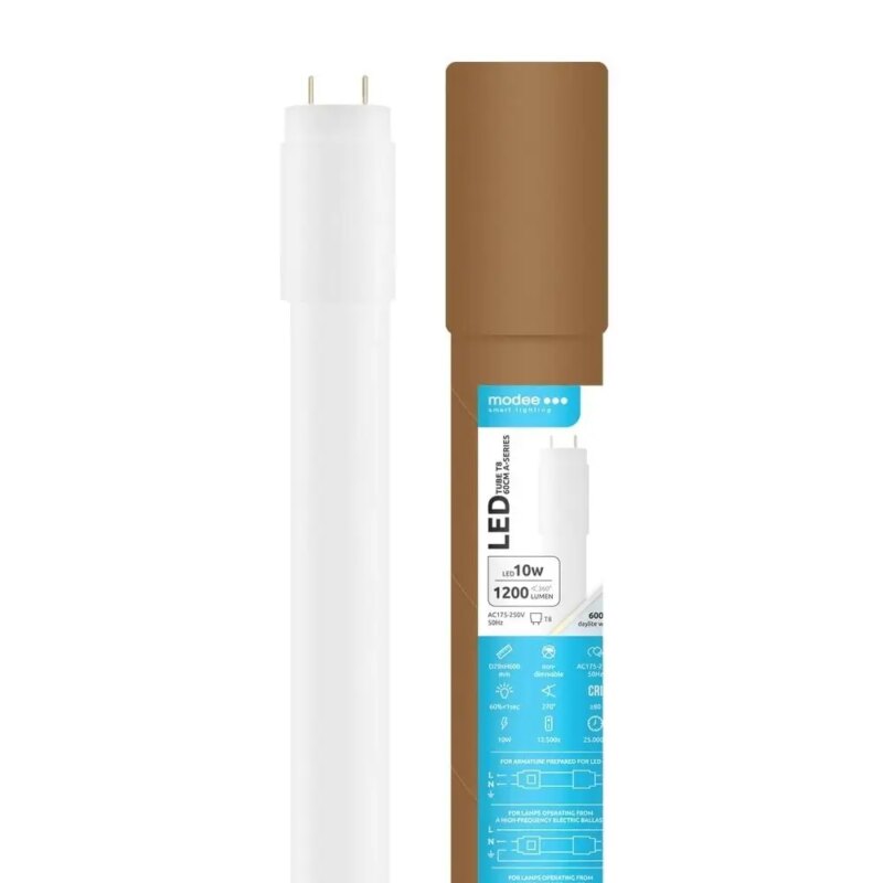 Tub Led T8 10w 1200lm 600mm Lumina Rece 6000k Modee Erp Pr1 Ml T8g6000k600 10wa P