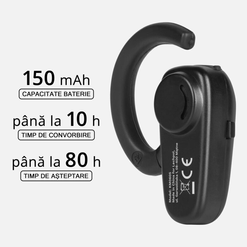 Casca bluetooth 5.2 10 ore K18 Kruger&Matz KM0605 1 Casca Bluetooth 52 10 Ore K18 Krugermatz Km0605