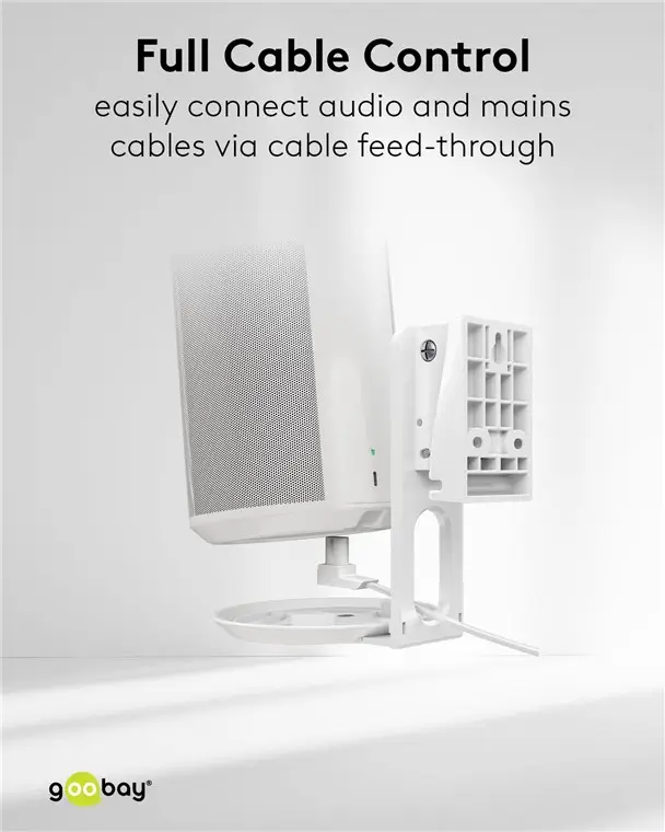 Set Suporti De Perete Pentru Difuzor Alb Modern Era 1 Flex Compatibil Sonos Era 100 71982 Goobay