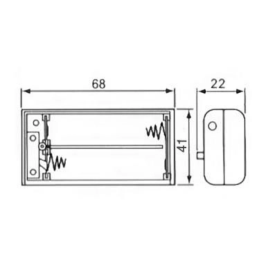 Suport Acumulator 2x 18650 Cu Capac Si Cablu De Conectare Gbc 25029205