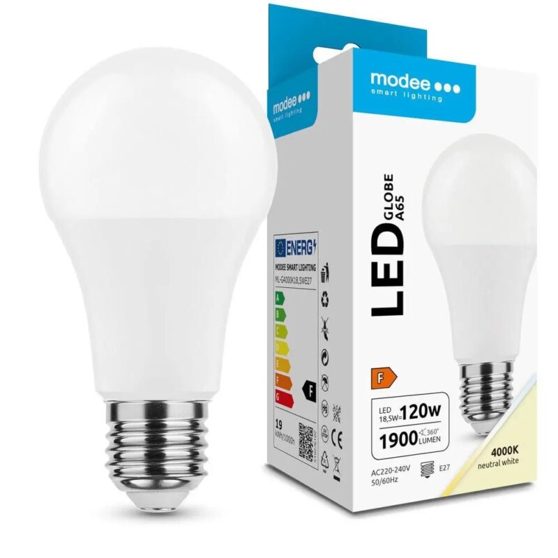 Bec LED Modee A65 E27 18.5W 230V 1900lm lumina alb naturala ML-G4000K18