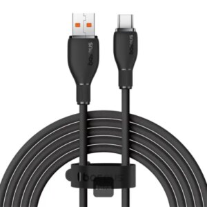 Cablu alimentare si date Baseus Pudding Series P10355703111-B1 Fast Charging USB - USB Type-C 100W 1.2m negru