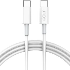 Cablu USB tip C la USB tip C 1m Golf Data Sync TPE PD 65W Quick Charge alb GC-81c A0115916