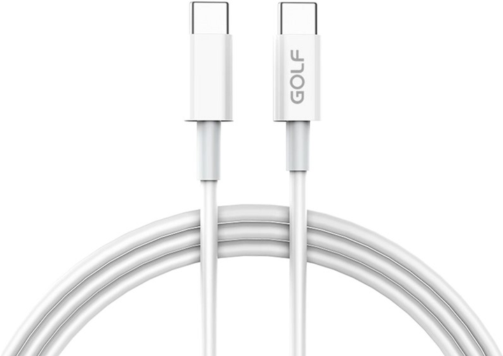 Cablu USB tip C la USB tip C 1m Golf Data Sync TPE PD 65W Quick Charge alb GC-81c A0115916