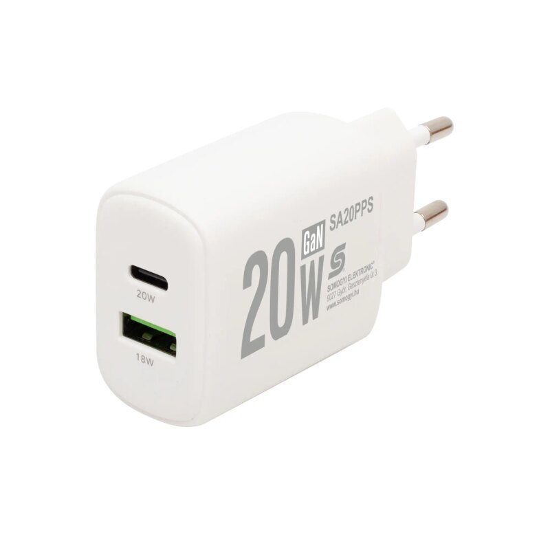 Incarcator retea rapid USB + USB-C QC PD PPS 20W SAL SA20PPS