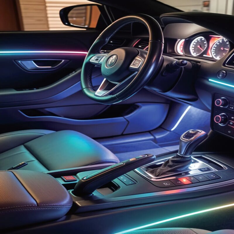 Kit lumini ambientale Profesionale RGB Dynamic pentru interior auto Carguard LAA002