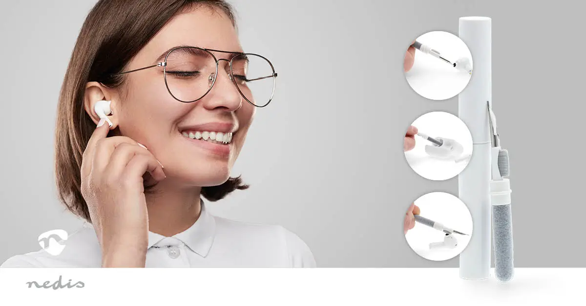 Kit Nedis Clsn205wt De Curatare Casti In Ear 3 In 1
