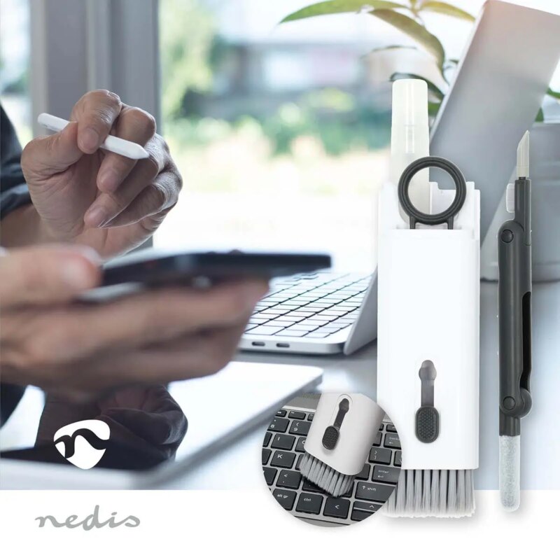 Kit Nedis Clsn210wt De Curatare Dispozitive Electronice 7 In 1