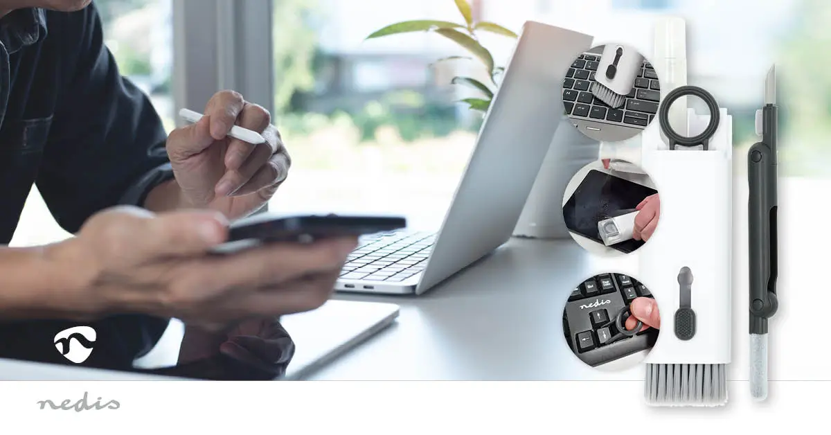 Kit Nedis Clsn210wt De Curatare Dispozitive Electronice 7 In 1