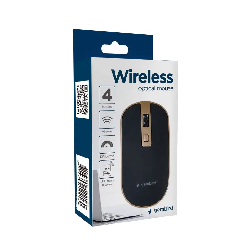 Mouse Wireless 1600dpi Usb Gembird Musw4b06bg