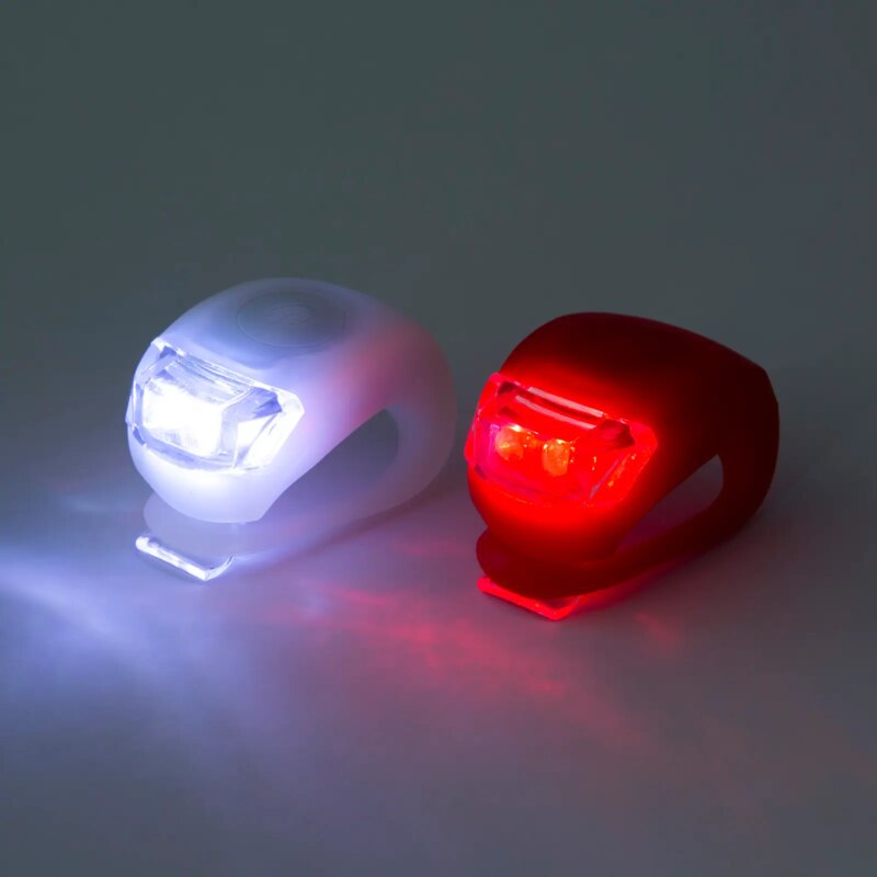 Set Lumini Led Pentru Bicicleta Tpe Rezistent La Apa 2buc Fata Si Spate 57069b