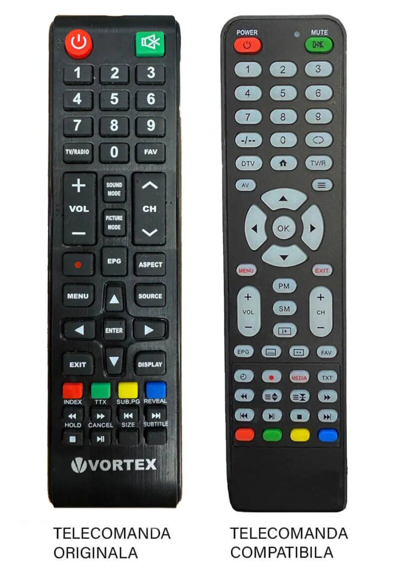 Telecomanda compatibila cu originalul pentru TV Vortex V24MFZHN (651)
