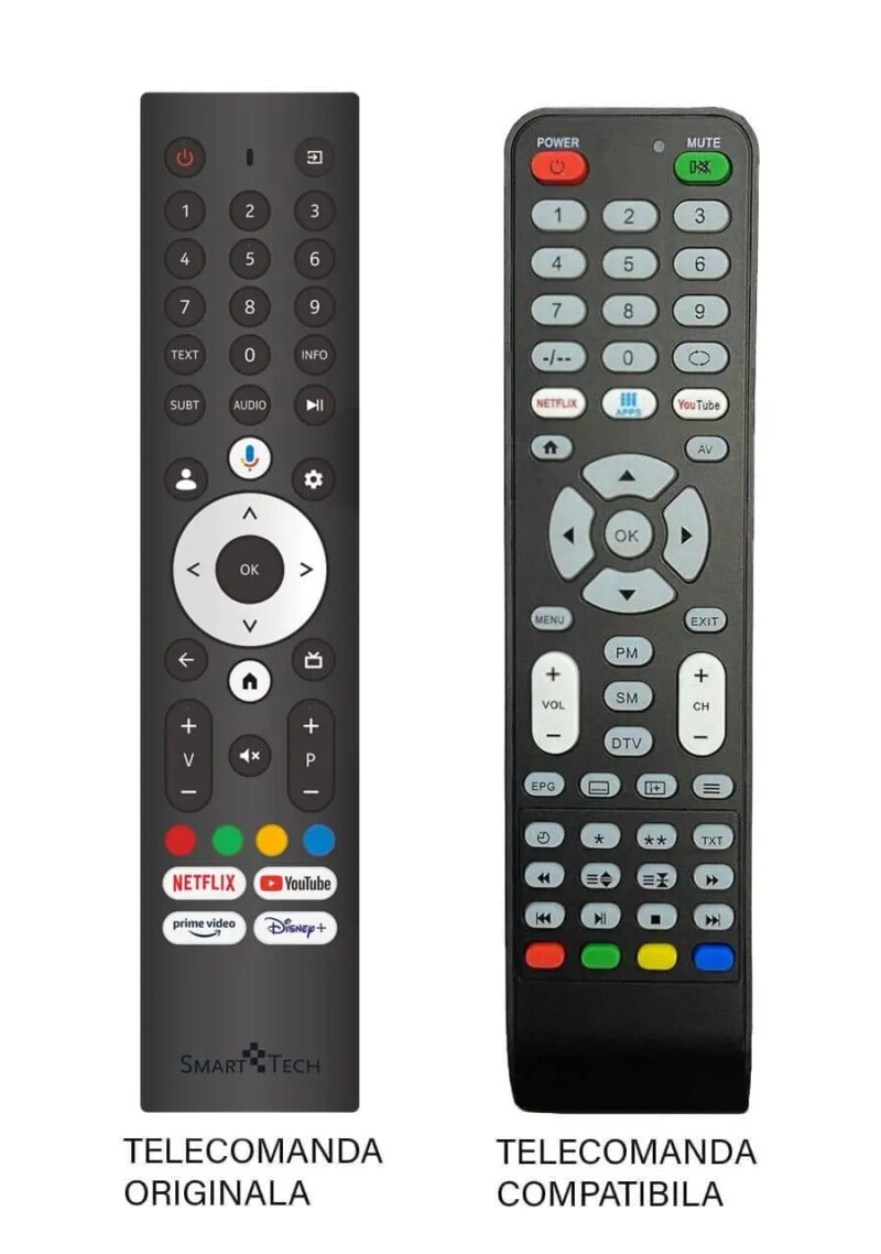 Telecomanda TV SmartTech 32HG01V compatibil cu originalul (588)