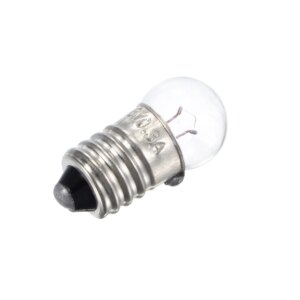 Bec lanterna cu filet E10 3.8V 300mA cu glob rotund