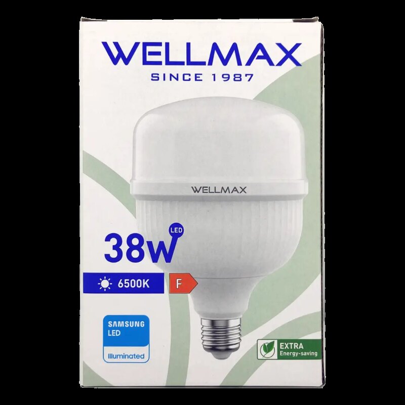 Bec Led Cu Chip Samsung E27 T100 T Bulb 38w 4050lm 6500k Wellmax Ve20706