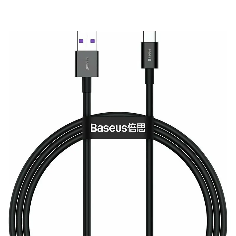 Cablu Baseus CATYS-B01 USB - Tip C 1m 100W 6A PD2.0 negru