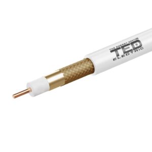 Cablu coaxial 75 ohm RG6 7mm cupru + tresa CCA TED Wire Expert New TED002365 pret/metru liniar
