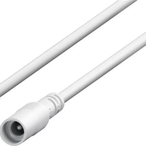 Cablu prelungitor DC 5.5/2.1 mufa - DC 5.5/2.1 soclu 10m 5A 2x0.5mm2 cupru drept alb Goobay 76677