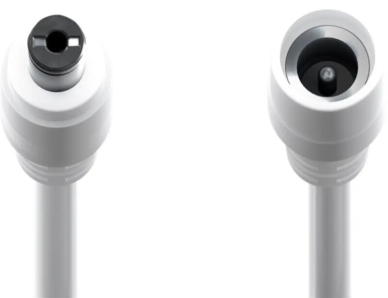 Cablu Prelungitor Dc 55 21 Mufa Dc 55 21 Soclu 5m 5a 2x05mm2 Cupru Drept Alb Goobay 76676