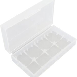 Suport carcasa pentru acumulatori 2x 18650 transparent