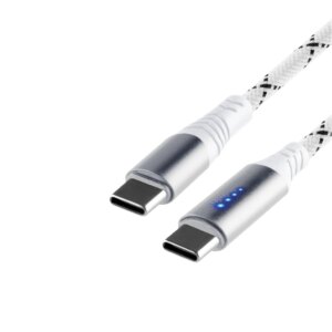 Cablu de incarcare USB-C - USB-C 1.2m 100W QC /PD /PPS si contor de energie LED Home USBCC100PM