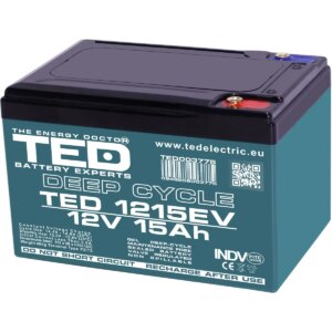 Acumulator AGM /VRLA12V 15A Deep Cycle 151mmx98mmxh95mm pentru vehicule electrice M5 TED Battery Expert Holland TED003775