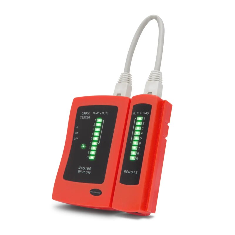 Aparat de testare MAXWELL 25340 pentru cabluri RJ11 RJ12 RJ45 Maxwell Digital