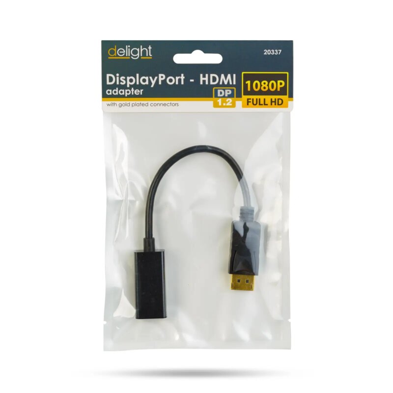 Cablu Adaptor Displayport V12 La Hdmi Fullhd 1080 60hz 25cm Aurit Delight 20337