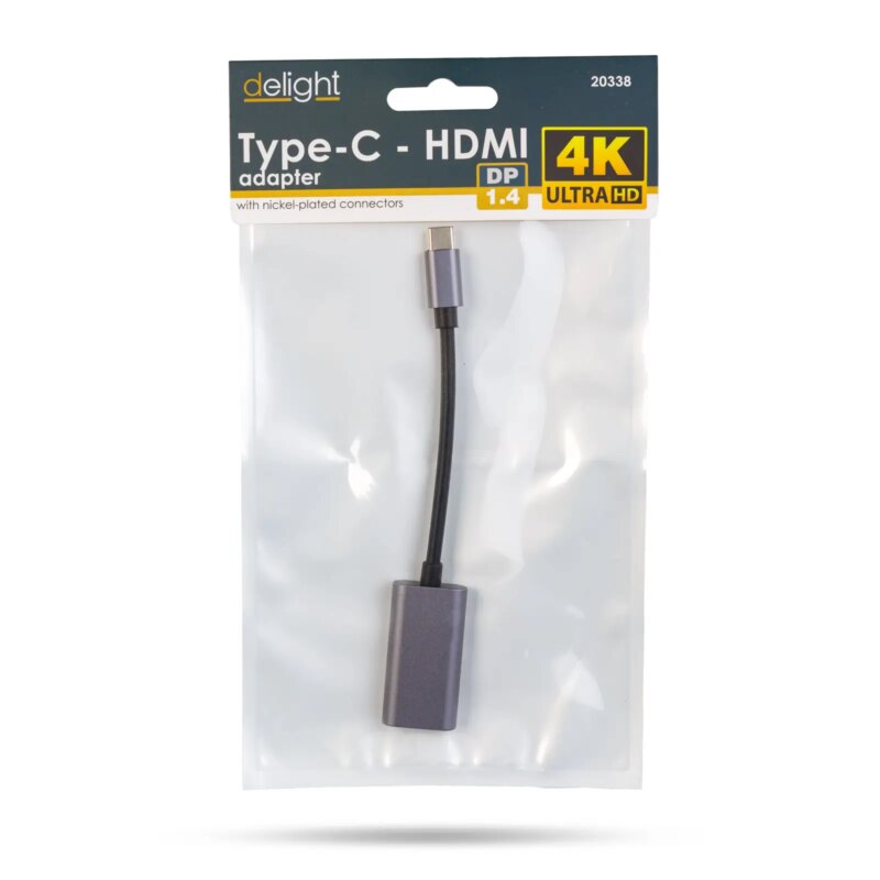 Cablu Adaptor Usb C La Hdmi V14 4k 30hz 16cm Delight 20338