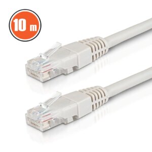 Cablu internet UTP RJ45 CAT6 CCA 10m gri M'N'C 20346